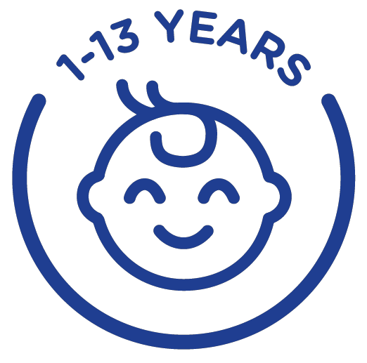 SPECIFICALLY DESIGNED FOR CHILDREN 1-13 YEARS
